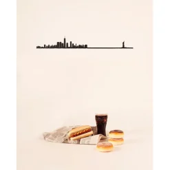 Décoration murale ligne en acier noir NYC L50cm