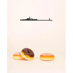 Décoration murale ligne en acier noir NYC L50cm