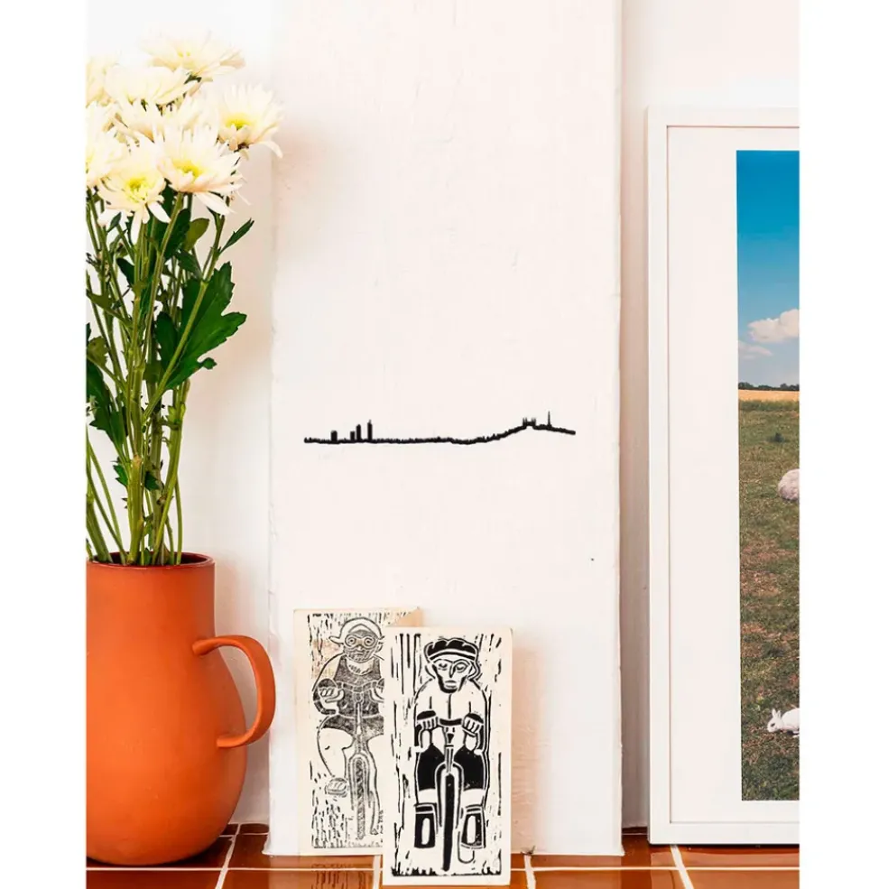 Décoration murale ligne lyon 50cm noir