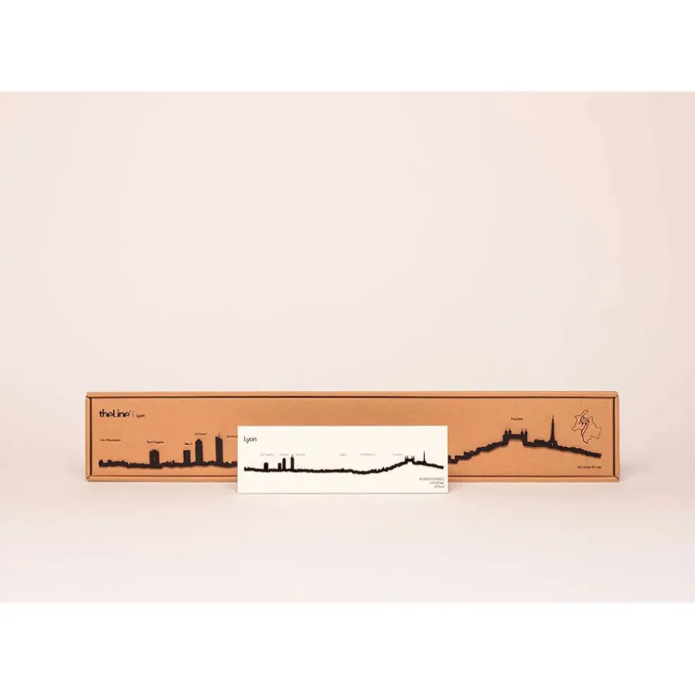 Décoration murale ligne lyon 50cm noir