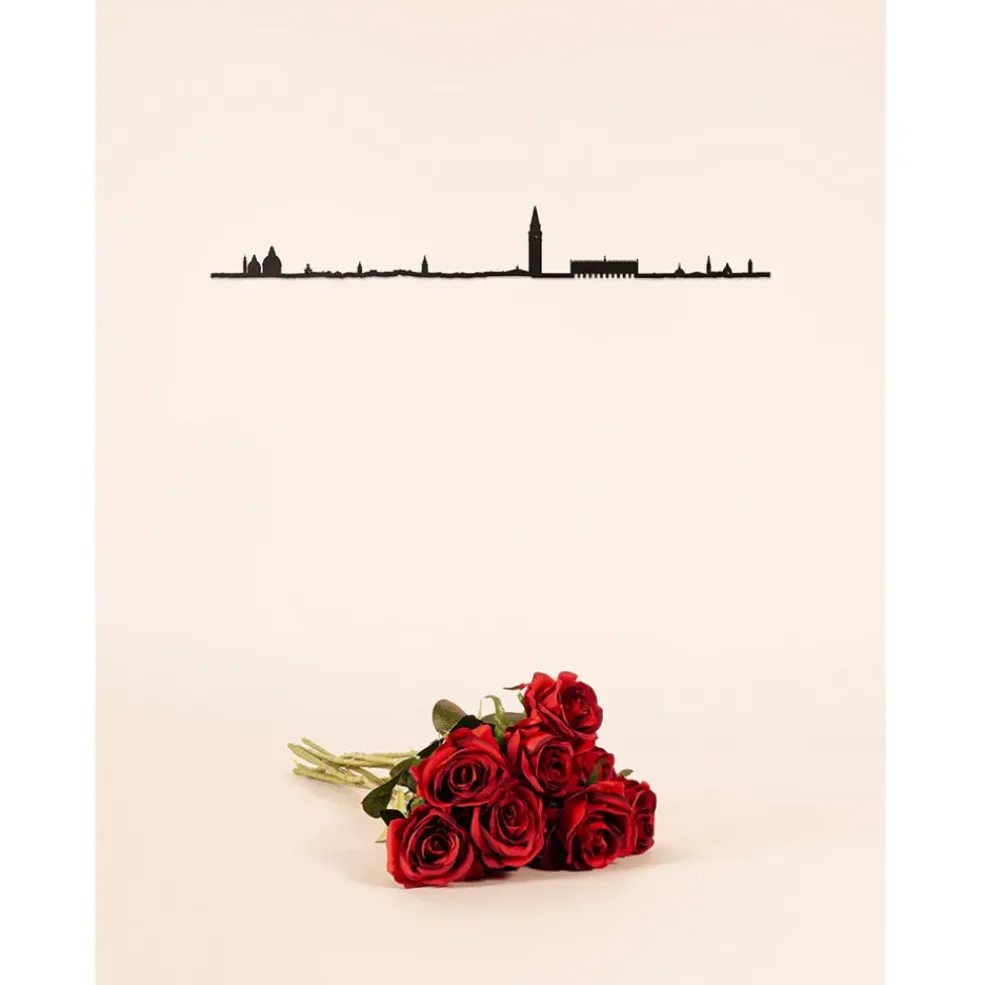 Décoration murale ligne venise 50cm noir