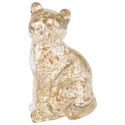 Deco chat en verre doré - Felin