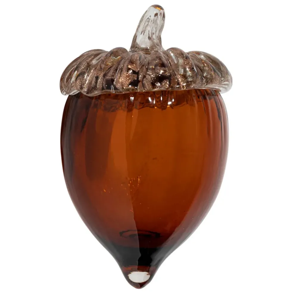 Deco gland en verre doré et ambre - Chêne