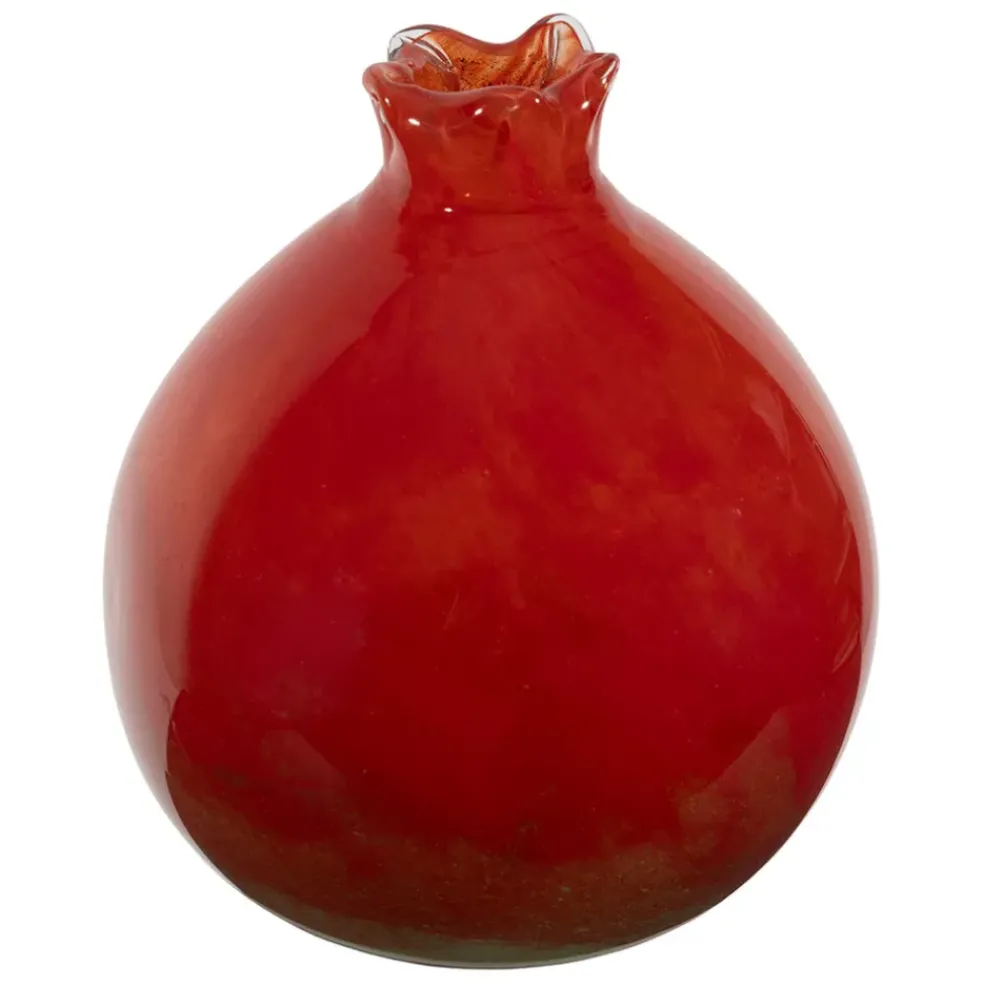 Deco grenade en verre rouge et vert - Grenadier