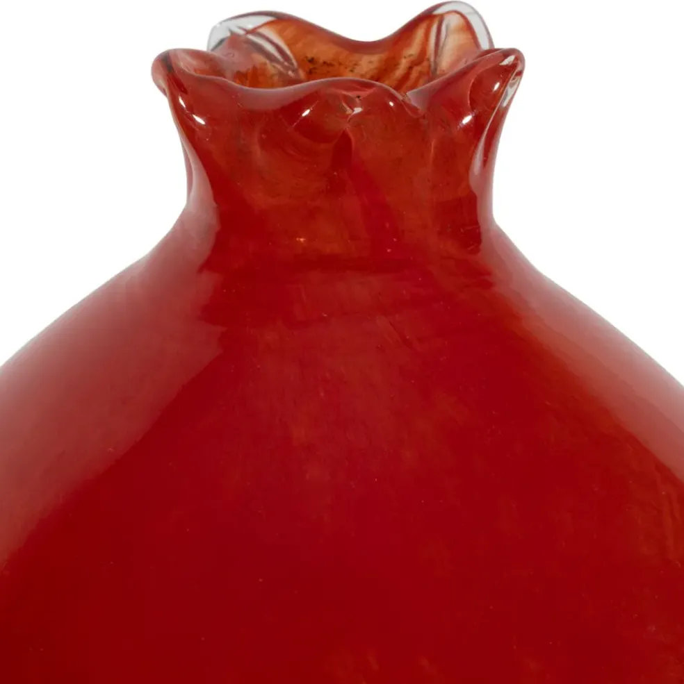 Deco grenade en verre rouge et vert - Grenadier