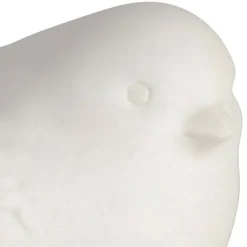 Deco led oiseau en grès blanc - Ilobo