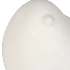 Deco led oiseau en porcelaine blanc h7cm - Ilobo