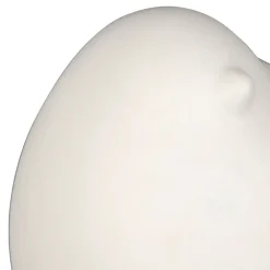 Deco led oiseau en porcelaine blanc h11cm - Ilobo
