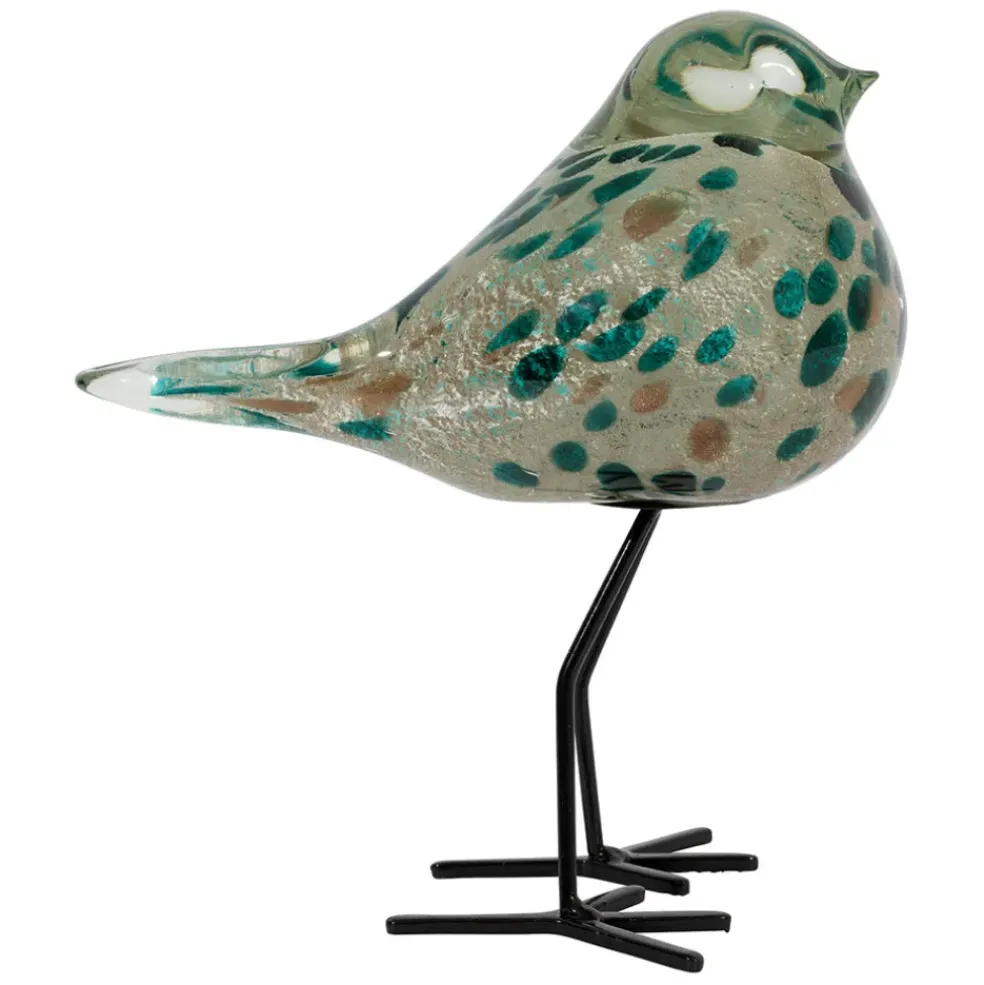 Deco moineau emeraude et doré - Serin