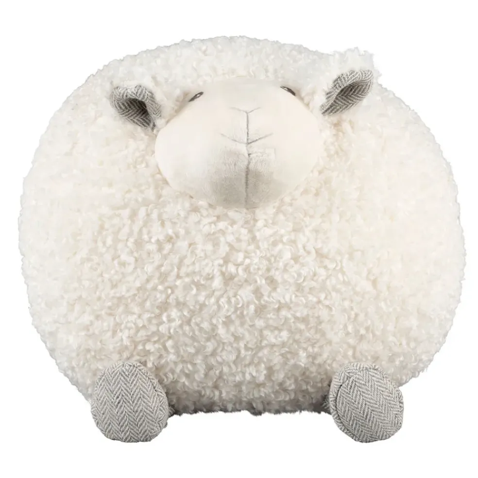 Deco mouton shaggy creme 30x30xh30cm polyester
