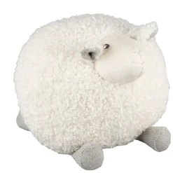 Deco mouton shaggy creme 30x30xh30cm polyester