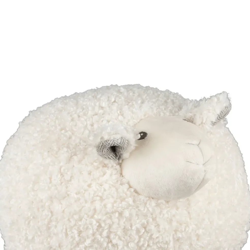 Deco mouton shaggy creme 30x30xh30cm polyester
