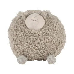 Deco mouton shaggy gris h20cm