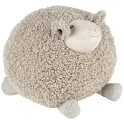 Deco mouton shaggy gris h30cm