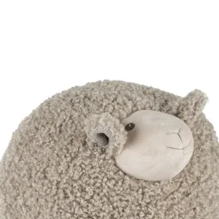 Deco mouton shaggy gris h30cm