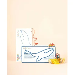Deco murale en acier bleu 30x15cm - Baleine