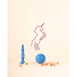 Deco murale en acier doré 30x15cm - Licorne