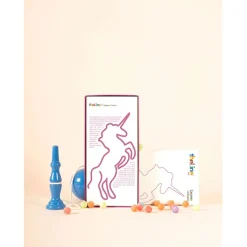 Deco murale en acier doré 30x15cm - Licorne