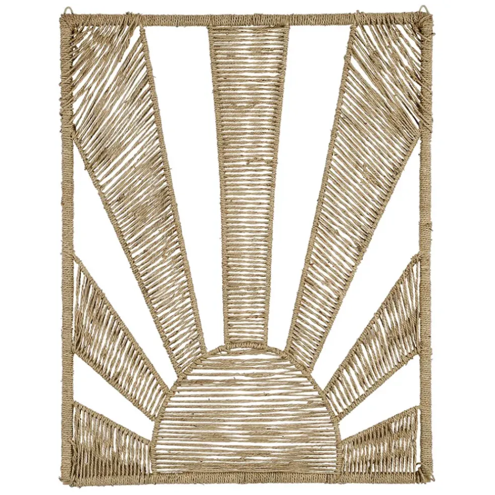 Deco murale soleil couchant jute naturel - Floraly