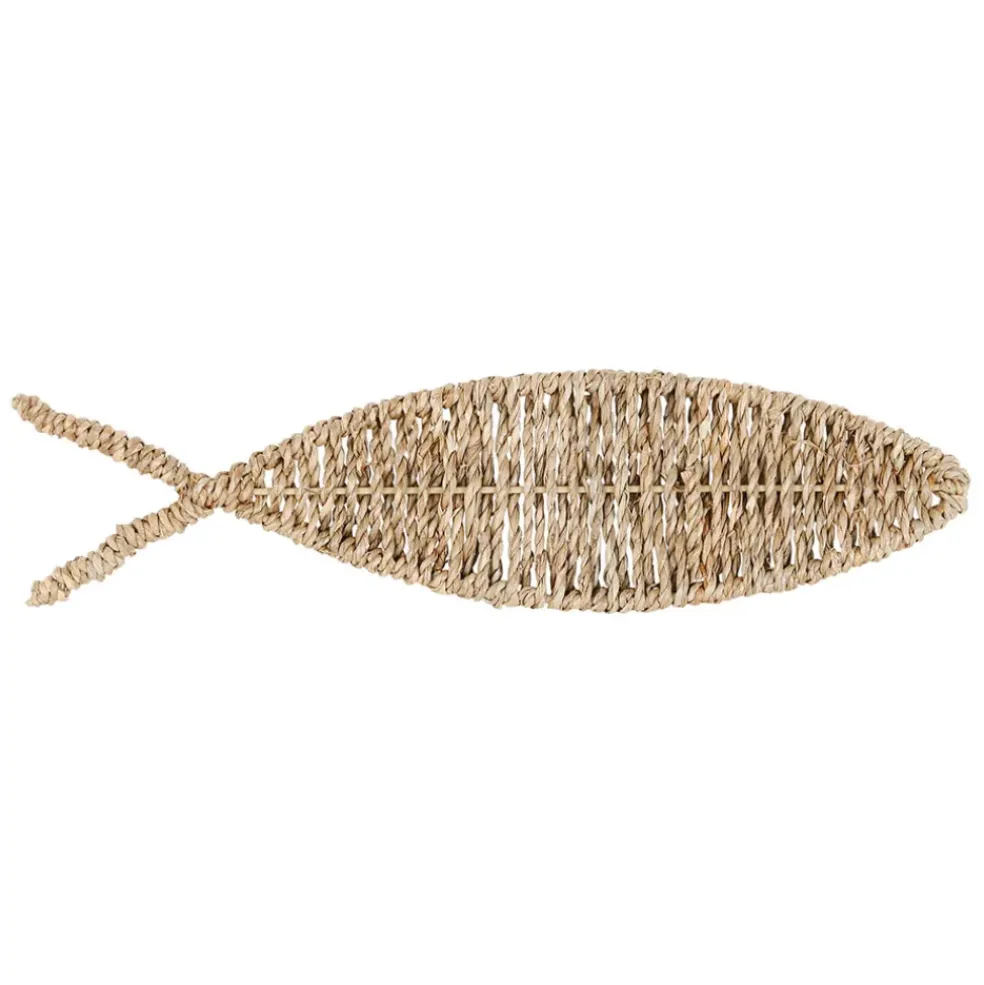 Deco poisson borneo naturel 32x8cm