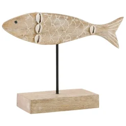 Deco poisson un été à la mer en manguier et fer