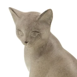 Decoration chat assis beige 9x10xh17cm