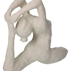 Decoration femme yoga polyresine ivoire 21.5x9.7xh18.5cm