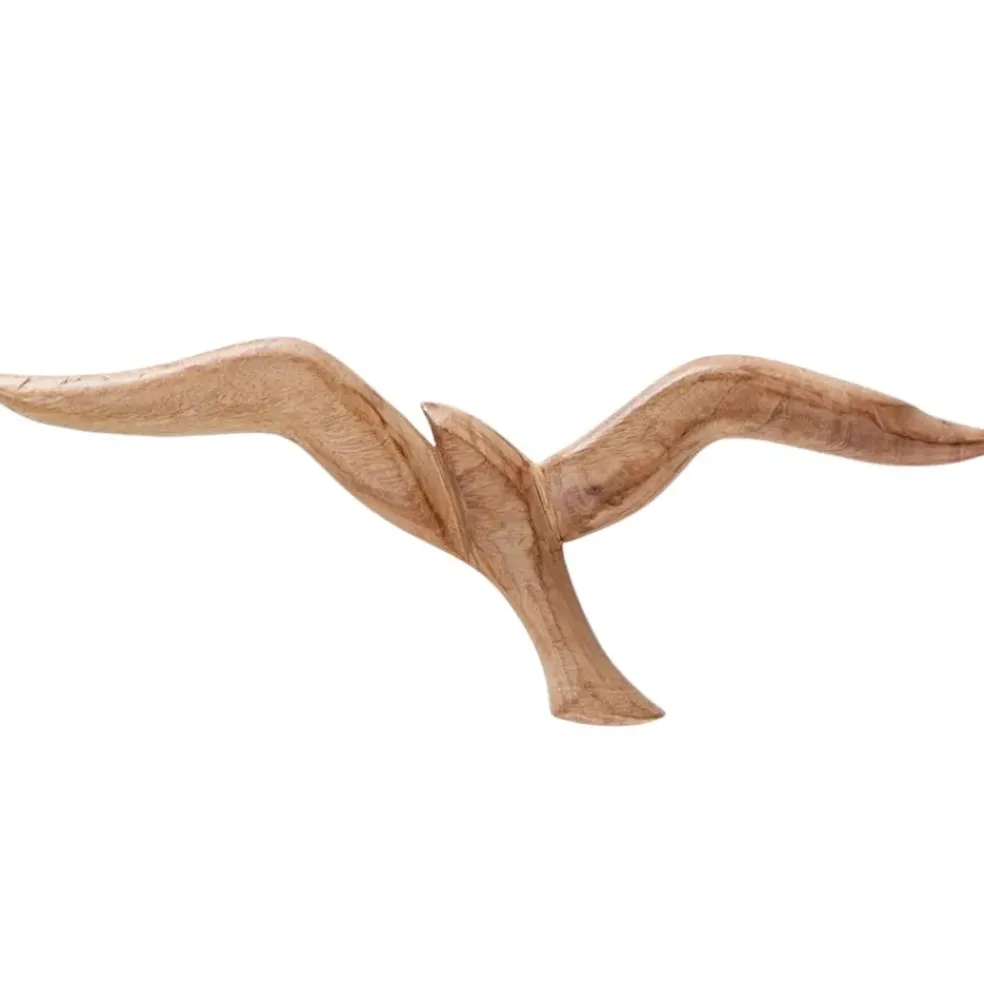 Decoration murale mouette en manguier 46x16cm