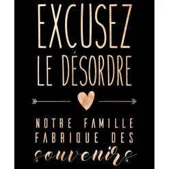 Decoration murale noir 30x40cm - wording desordre