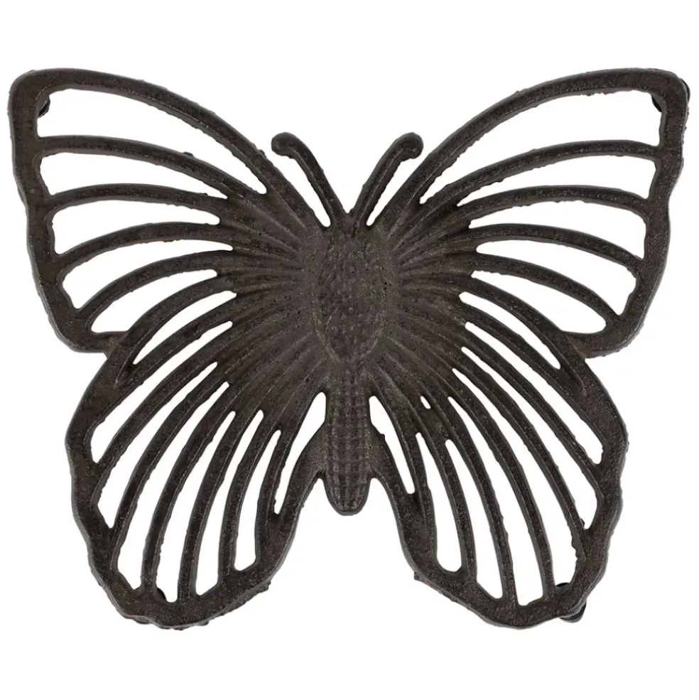 Dessous de plat en fonte brun 19.5x16cm - Papillon