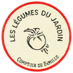 Dessous de plat "légume du jardin" en fonte ivoire d24cm - Fontnel