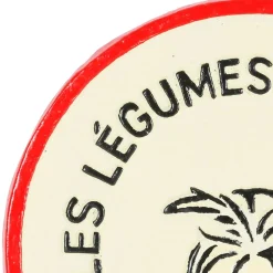 Dessous de plat "légume du jardin" en fonte ivoire d24cm - Fontnel