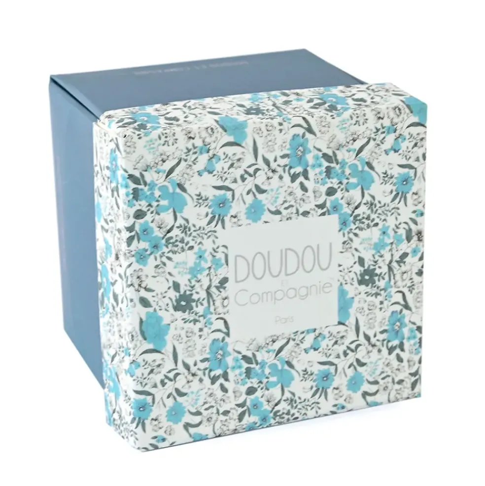 Doudou ours pantin avec mouchoir bleu H12cm - Boh'Aime