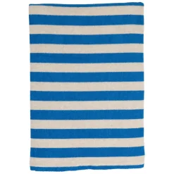 Drap de plage en coton rayé indigo et blanc 180x90cm - Palma