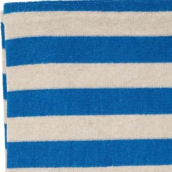 Drap de plage en coton rayé indigo et blanc 180x90cm - Palma