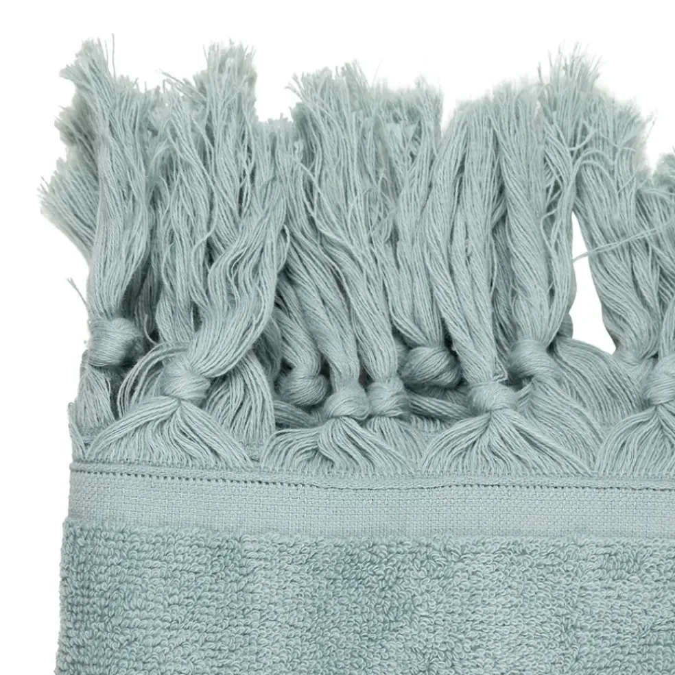 Drap de plage en coton uni jade 90x180cm - Tuitti