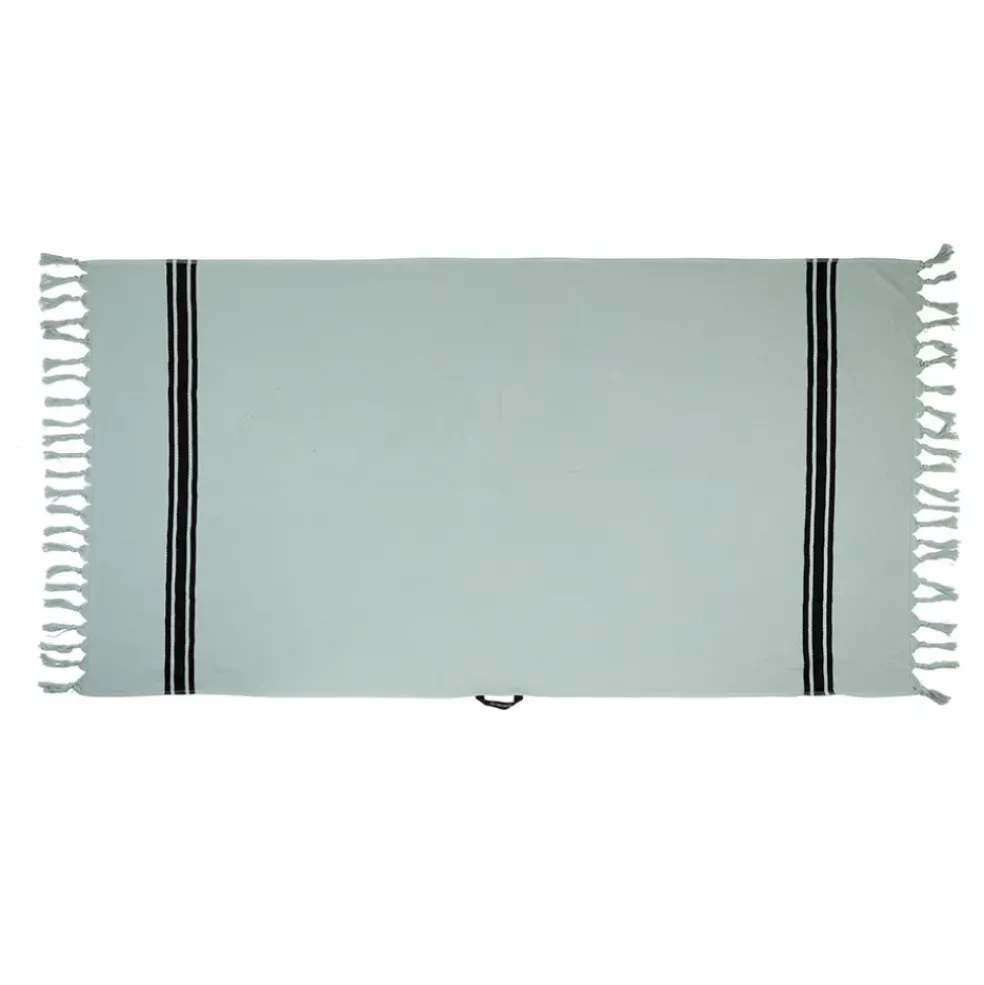 Drap de plage en coton uni jade 90x180cm - Tuitti