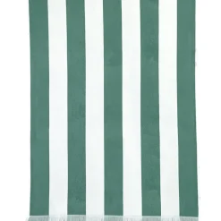 Drap de plage rayé en coton jade 90x170cm - Porto
