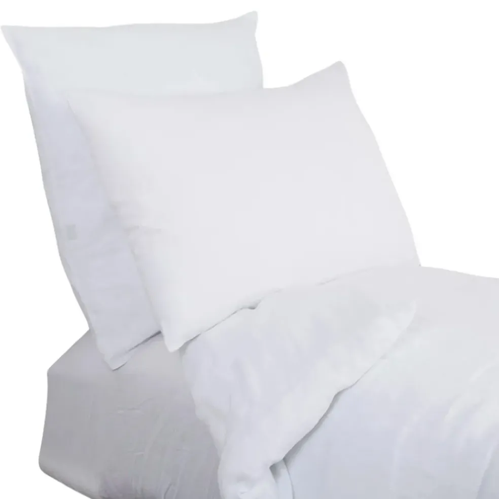 Drap housse dili blanc 140x200cm en voile de coton lavé