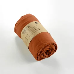 Drap housse en flanelle tomette 160x200cm - Candice