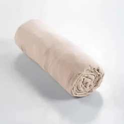 Drap housse en gaze de coton unie pampa 160x200cm - Gaia