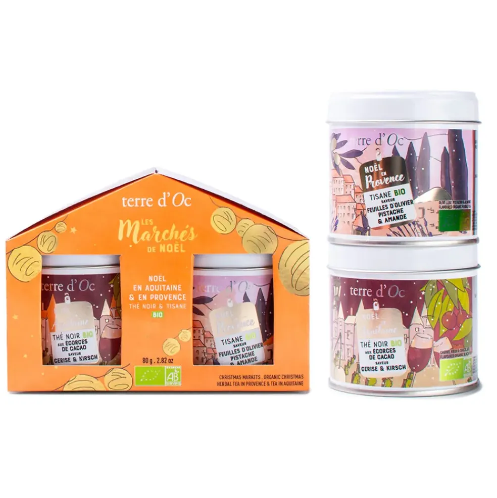 Duo tisane bio Provence 30g et thés aquitaine 50g