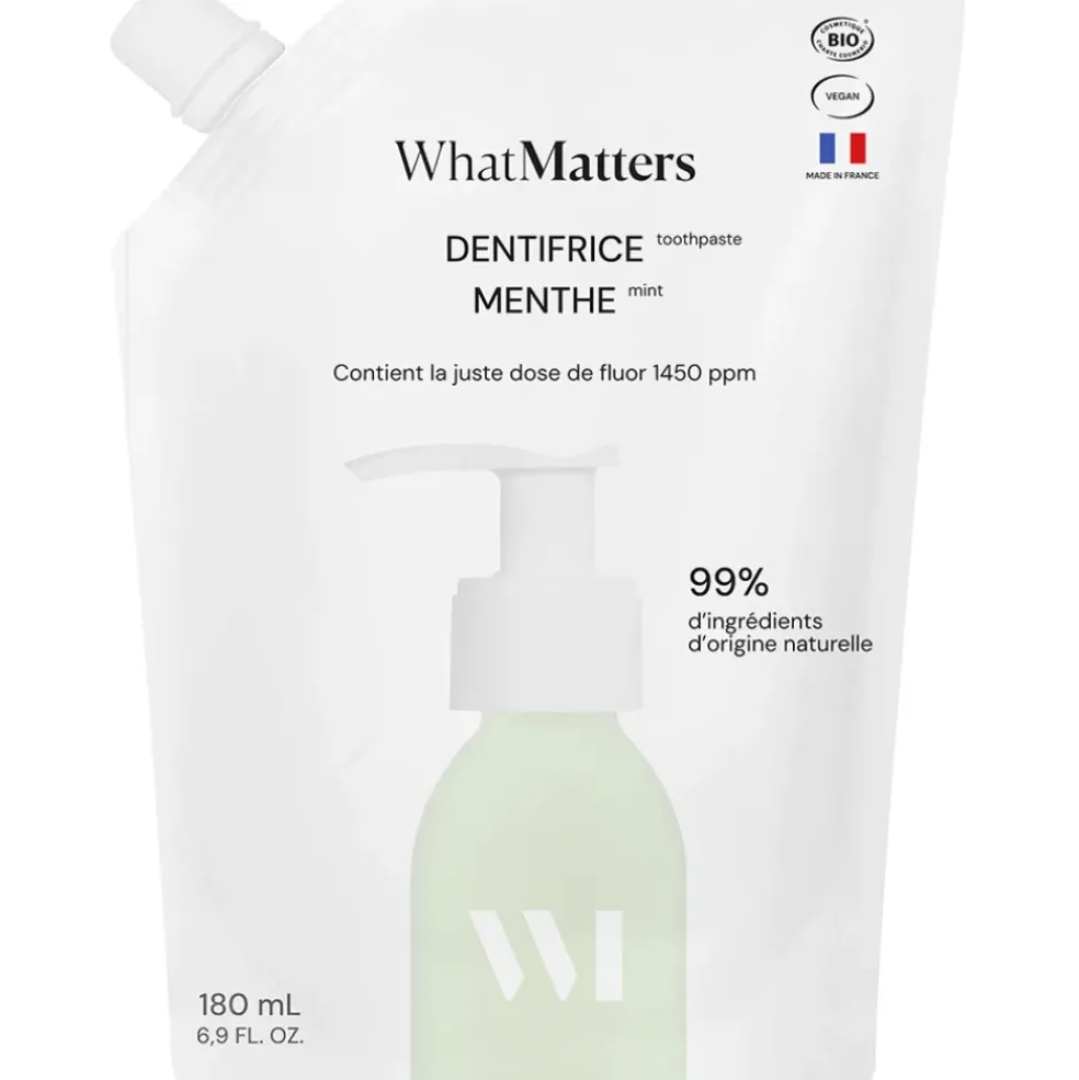 Eco-recharge dentifrice menthe blancheur et fluor 180ml