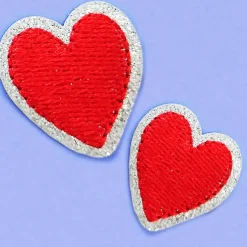 Ecusson thermocollant à  paillettes - Cœurs