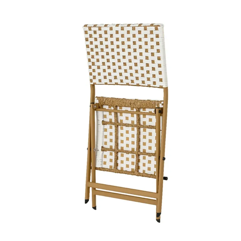 Ensemble table et chaises de jardin en résine naturelle - Bellano