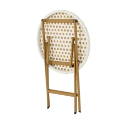 Ensemble table et chaises de jardin en résine naturelle - Bellano