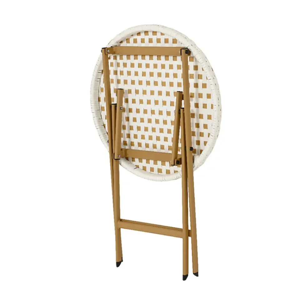 Ensemble table et chaises de jardin en résine naturelle - Bellano