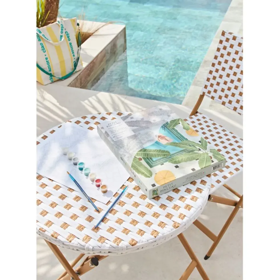 Ensemble table et chaises de jardin en résine naturelle - Bellano