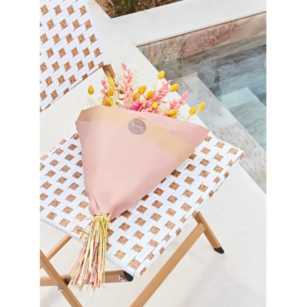 Ensemble table et chaises de jardin en résine naturelle - Bellano
