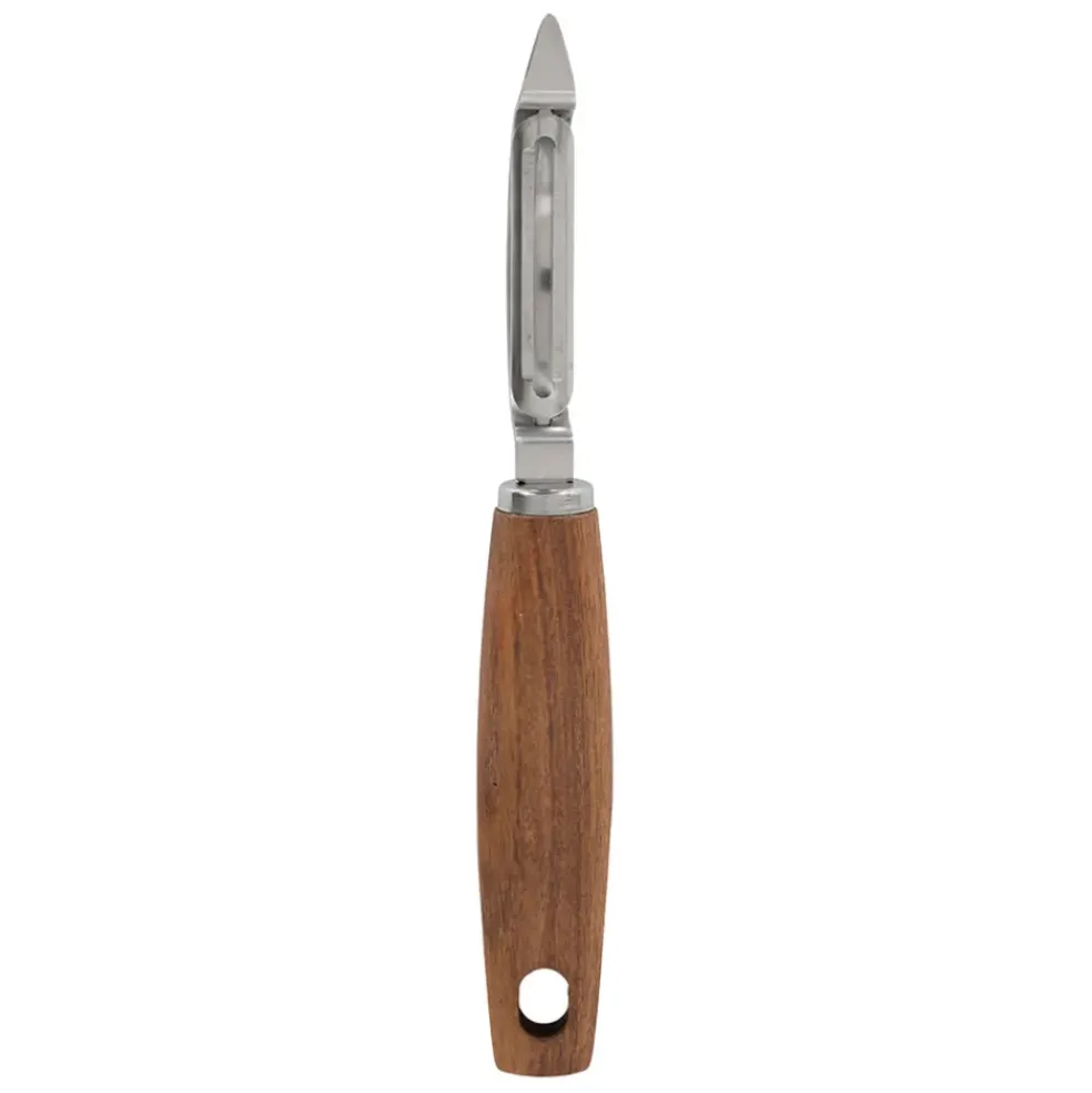 Epluche-légumes en inox et bois naturel - Ablis